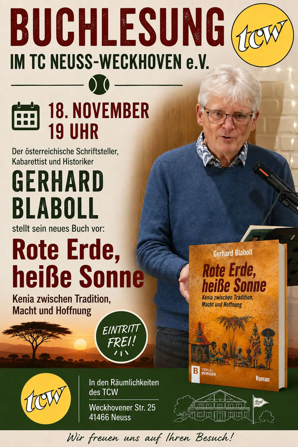 Buchlesung im TCW mit Gerhard Blaboll Buchlesung im TCW mit Gerhard Blaboll