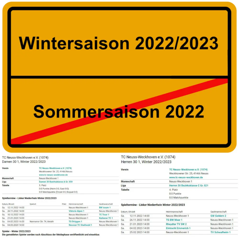 Winterrunde 2022/2023: Damen 30/Herren 30 machen mit